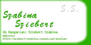 szabina sziebert business card